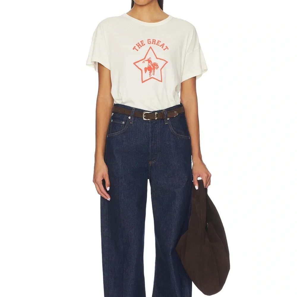 THE GREAT. Boxy Crew with Rodeo Star NWT - Picture 3 of 6